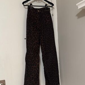 H&M Leopard Patterned Trousers